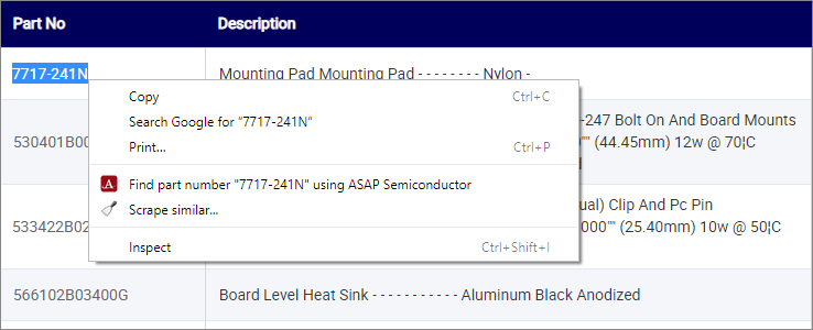 Find the Desired Part Number on ASAP Semiconductor